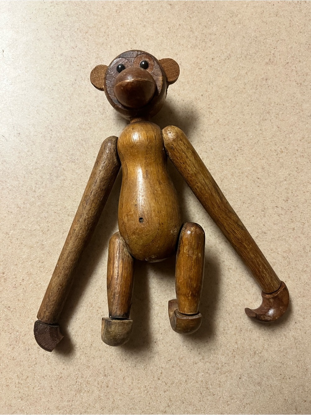 Vintage Wood Toy Monkey